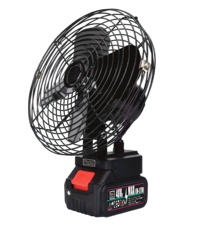 VENTILADOR PORTÁTIL A BATERÍA - RECARGABLE CON 3 VELOCIDADES Y BASE AJUSTABLE